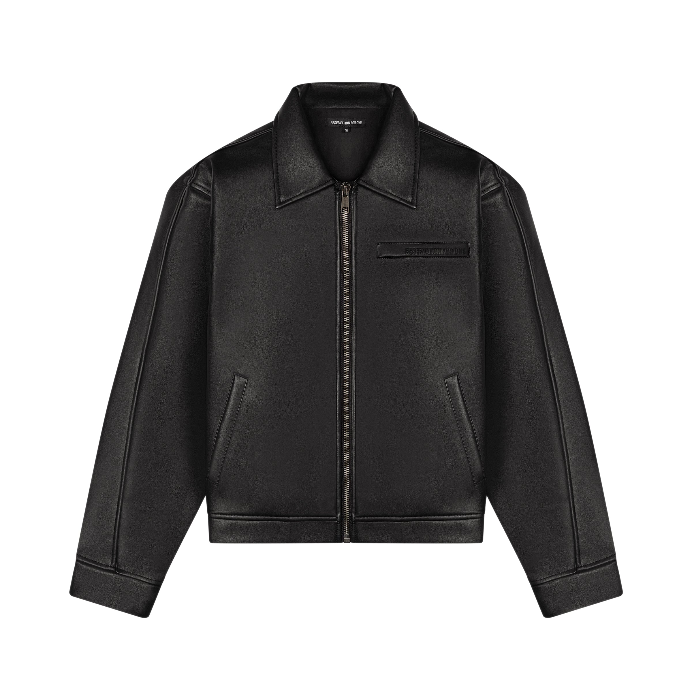 LEATHER BACK TAB JACKET – Reservation For One