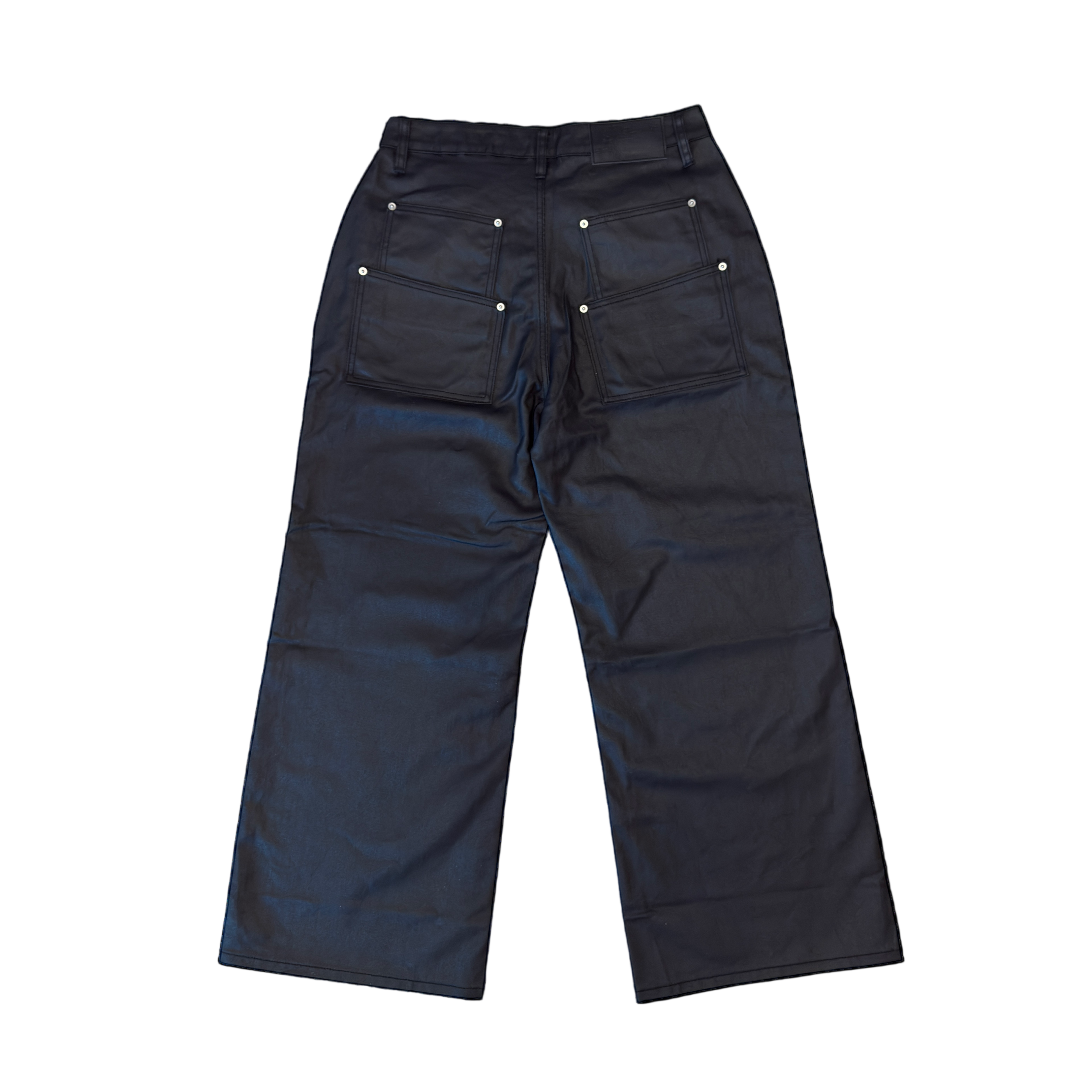 WAXED DENIM PANTS