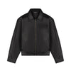 LEATHER BACK TAB JACKET