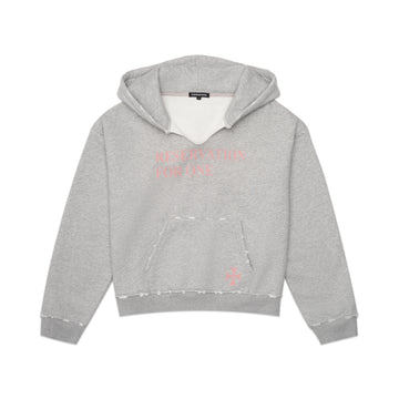 HEATHER GREY CROSS HOODIE