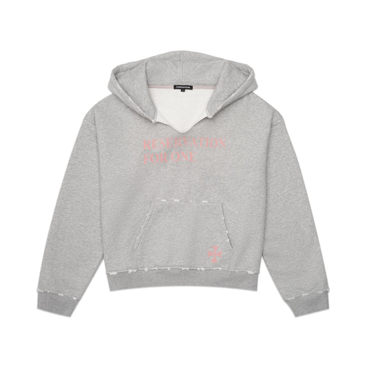 HEATHER GREY CROSS HOODIE