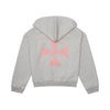 HEATHER GREY CROSS HOODIE