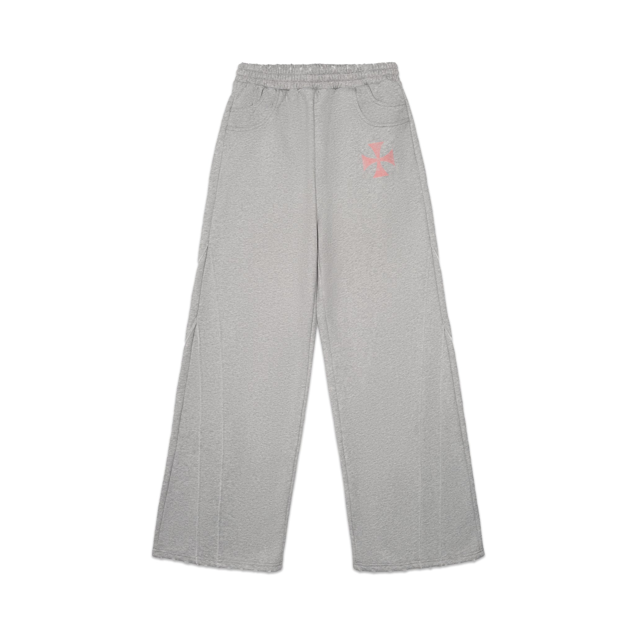 HEATHER GREY CROSS SWEATS