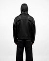 LEATHER BACK TAB JACKET