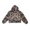 CAMO BONES ZIP-UP HOODIE